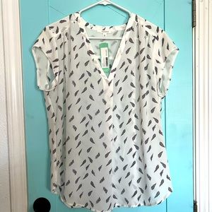 Fun 2 Fun White Blouse-Never Worn; Tags Attached